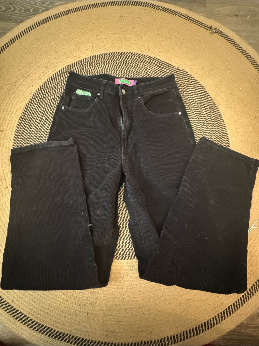 Empyre Black Corduroy Flare Jeans